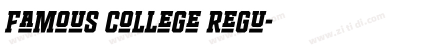 Famous College Regu字体转换